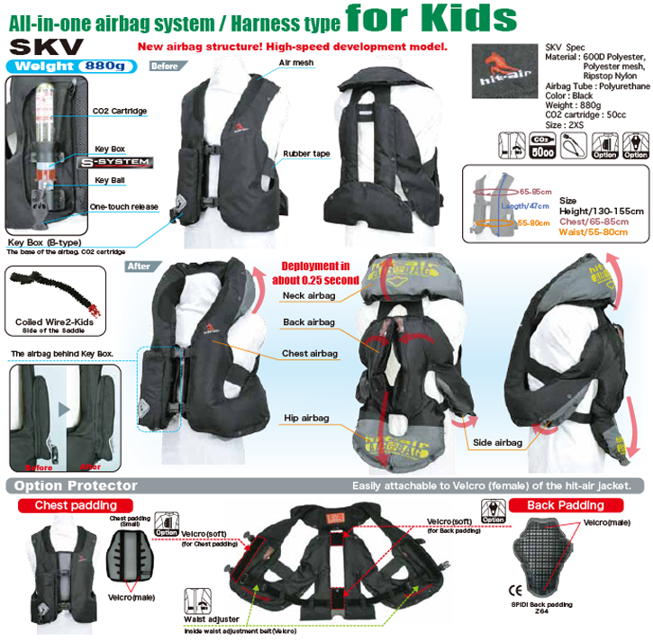 Leicht Airbag Weste SKV Kinder - REITSPORT